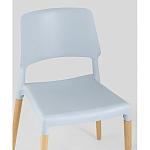 Пластиковый стул на ножках из массива бука Ferret Grey-Blue варинант исполнения - 2 | Loft Concept в Екатеринбурге