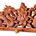 Панно-вешалка из дерева драконы Panel With Animals варинант исполнения - 2 | Loft Concept в Екатеринбурге