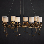 Люстра с каркасом в виде цветков розы и тканевыми абажурами Flowers and Fox Roses варинант исполнения - 4 | Loft Concept в Екатеринбурге