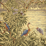 Обои ручная роспись Le Brésil Amarelo Deep Rich Gold варинант исполнения - 1 | Loft Concept в Екатеринбурге