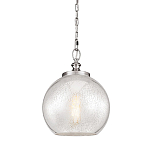 Подвесной светильник с прозрачным стеклянным плафоном в форме шара в современном стиле на цепи Feiss варинант исполнения - 1 | Loft Concept в Екатеринбурге
