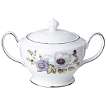 Чайный сервиз из фарфора с рисунком цветов на 6 персон 14 предметов Garden Whisper Porcelain Set  варинант исполнения - 4 | Loft Concept в Екатеринбурге