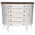 Комод полукруглый с ящиками и дверцами в стиле прованс Montmartre Provence Chest of Drawers варинант исполнения - 1 | Loft Concept в Екатеринбурге