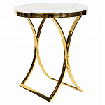 Кофейный столик на подстолье золотого цвета Noelle варинант исполнения - 1 | Loft Concept в Екатеринбурге