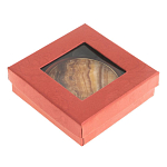 Зеркало карманное складное круглое из натурального камня Оникс в подарочной упаковке Gold Stone Mirrors варинант исполнения - 4 | Loft Concept в Екатеринбурге