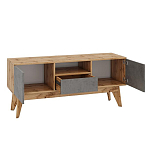 ТВ-тумба с фасадом цвета серый бетон Grace of Furniture  варинант исполнения - 3 | Loft Concept в Екатеринбурге