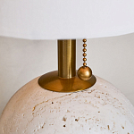 Настольная лампа на круглом основании из натурального камня Bartolomeo варинант исполнения - 2 | Loft Concept в Екатеринбурге