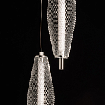 Люстра круглая каскадня с 5-ю плафонами из металлической сетки Mesh Lampshade Lighting варинант исполнения - 8 | Loft Concept в Екатеринбурге