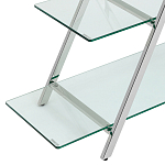 Стеллаж со стеклянными полками на стальном каркасе X-ray варинант исполнения - 5 | Loft Concept в Екатеринбурге