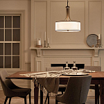 Люстра подвесная с двойным круглым плафоном из органзы и матового стекла Kichler варинант исполнения - 12 | Loft Concept в Екатеринбурге