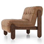 Кресло с деревянным каркасом и обивкой из кожи Medieval Furniture варинант исполнения - 1 | Loft Concept в Екатеринбурге