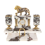 Настольный письменный набор из мрамора с декором в виде льва в подарочной упаковке Marble Accessory варинант исполнения - 1 | Loft Concept в Екатеринбурге