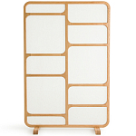 Ширма из массива дуба и ткани Arcuri Screen варинант исполнения - 2 | Loft Concept в Екатеринбурге