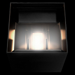 Уличный настенный светильник светодиодный формы куб черного цвета из металла Urban Minimalist варинант исполнения - 5 | Loft Concept в Екатеринбурге