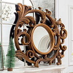 Зеркало настенное с рамой цвета античная бронза Classic Ornament Mirror варинант исполнения - 2 | Loft Concept в Екатеринбурге
