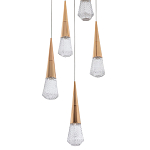 Люстра капли Acrylic Droplet Five Gold Chandelier варинант исполнения - 2 | Loft Concept в Екатеринбурге