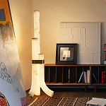 Торшер геометрический с тремя мраморными плафонами Marble Tripod варинант исполнения - 8 | Loft Concept в Екатеринбурге