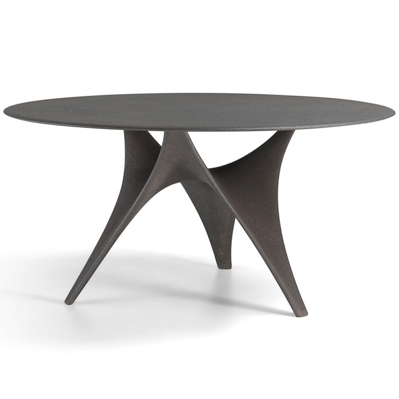Дизайнерский круглый обеденный стол из цемента ARC Table Серый Дизайнерский круглый обеденный стол из цемента ARC Table Серый в Екатеринбурге | Loft Concept