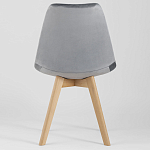 Стул с мягким велюровым сиденьем Arvika Grey варинант исполнения - 4 | Loft Concept в Екатеринбурге