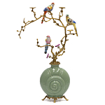 Фарфоровый подсвечник с бронзовым декором Eden Garden варинант исполнения - 1 | Loft Concept в Екатеринбурге