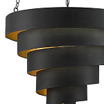 Подвесной светильник в форме спирали черный с золотой внутренней отделкой Warm Glow варинант исполнения - 1 | Loft Concept в Екатеринбурге