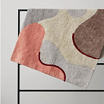 Ковер из хлопка с абстрактным принтом бежевого цвета Elysian Flow Blush варинант исполнения - 6 | Loft Concept в Екатеринбурге