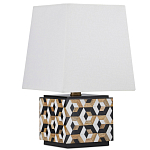 Настольная лампа с фигурным узором и трапециевидным абажуром Сonundrum варинант исполнения - 3 | Loft Concept в Екатеринбурге