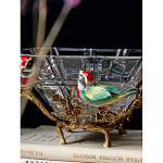 Чаша квадратная из прозрачного стекла с фигурками разноцветных птиц Eden Garden варинант исполнения - 3 | Loft Concept в Екатеринбурге