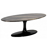 Стол журнальный овальный с столешницей из искусственного мрамора Alonso Gloss варинант исполнения - 2 | Loft Concept в Екатеринбурге