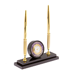 Часы настольные с двумя ручками из натурального камня Stone Clock варинант исполнения - 2 | Loft Concept в Екатеринбурге