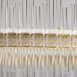 Люстра круглая с прозрачными стеклянными трубками 51 см Nembus варинант исполнения - 9 | Loft Concept в Екатеринбурге