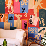 Обои ручная роспись в стиле Арт-деко Jazz Original colourway on painted silk with embroidery варинант исполнения - 3 | Loft Concept в Екатеринбурге