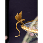 Чаша из прозрачного стекла с рельефным ободком и фигурками стрекоз Eden Garden варинант исполнения - 4 | Loft Concept в Екатеринбурге