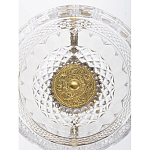 Чаша из рельефного стекла прозрачного цвета на бронзовой подставке Eden Garden варинант исполнения - 4 | Loft Concept в Екатеринбурге