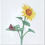 Плитка с узором Подсолнух варинант исполнения - 2 | Loft Concept в Екатеринбурге