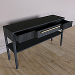 Дизайнерская Консоль с полкой и ящиком Primo Черный дуб варинант исполнения - 5 | Loft Concept в Екатеринбурге