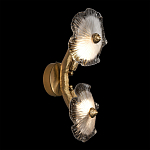 Бра с ветвистыми бронзовыми элементами и стеклянными рифлеными дисками Textured Glass Bra варинант исполнения - 5 | Loft Concept в Екатеринбурге