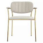 Стул Singer Chair с подлокотниками серый на золотистых ножках варинант исполнения - 1 | Loft Concept в Екатеринбурге