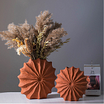 Ваза керамическая в виде круглой терракотовой морской раковины Galapagos варинант исполнения - 2 | Loft Concept в Екатеринбурге