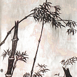 Обои ручная роспись Bamboo Quicksilver on Tarnished Silver gilded paper варинант исполнения - 1 | Loft Concept в Екатеринбурге