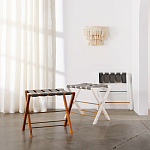 Настенный светильник с подвесками из деревянных бусин молочного цвета Wooden Beads Wall Lamp варинант исполнения - 2 | Loft Concept в Екатеринбурге