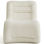 Кресло изогнутое с обивкой из ткани букле Smooth Bend Boucle Chair варинант исполнения - 2 | Loft Concept в Екатеринбурге