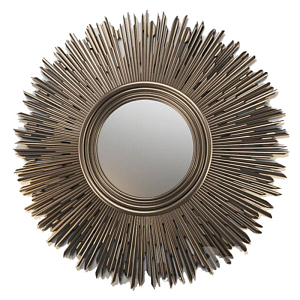 Restoration Hardware ROUND SUNBURST MIRROR Dark bronze