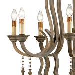 Люстра деревянная с подвесками Gray Curved Profile варинант исполнения - 1 | Loft Concept в Екатеринбурге