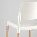 Пластиковый стул на ножках из массива бука Ferret White варинант исполнения - 7 | Loft Concept в Екатеринбурге