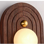 Настенный светильник с деревянным резным основанием Wood Wall Lamp варинант исполнения - 1 | Loft Concept в Екатеринбурге
