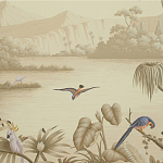 Обои ручная роспись Le Brésil Amarelo Sepia варинант исполнения - 2 | Loft Concept в Екатеринбурге