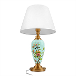 Настольная лампа голубая с изображением птиц Slip Away варинант исполнения - 3 | Loft Concept в Екатеринбурге