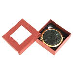 Зеркало карманное двухстороннее круглое из натурального камня Серафинит в подарочной упаковке Gold Stone Mirrors варинант исполнения - 3 | Loft Concept в Екатеринбурге