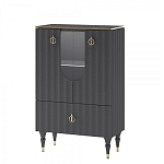 Витрина низкая двухдверная с ящиком Expanses of Beauty Graphite варинант исполнения - 1 | Loft Concept в Екатеринбурге